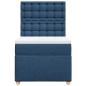 Preview: Boxspringbett mit Matratze Blau 90x190 cm Stoff
