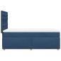 Preview: Boxspringbett mit Matratze Blau 90x190 cm Stoff