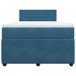 Preview: Boxspringbett mit Matratze Blau 120x190 cm Samt