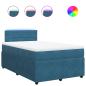Preview: Boxspringbett mit Matratze Blau 120x200 cm Samt