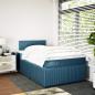 Preview: Boxspringbett mit Matratze Blau 120x200 cm Samt