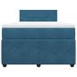 Preview: Boxspringbett mit Matratze Blau 120x200 cm Samt