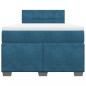 Preview: Boxspringbett mit Matratze Dunkelblau 120x190 cm Samt