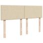 Preview: Boxspringbett mit Matratze Creme 160x200 cm Stoff