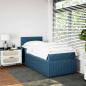 Preview: Boxspringbett mit Matratze Blau 100x200 cm Samt