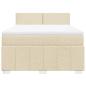 Preview: Boxspringbett mit Matratze Creme 160x200 cm Stoff