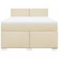 Preview: Boxspringbett mit Matratze Creme 160x200 cm Stoff