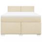 Preview: Boxspringbett mit Matratze Creme 160x200 cm Stoff