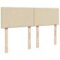 Preview: Boxspringbett mit Matratze Creme 160x200 cm Stoff