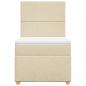 Preview: Boxspringbett mit Matratze Creme 80x200 cm Stoff