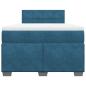 Preview: Boxspringbett mit Matratze Blau 120x200 cm Samt