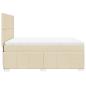 Preview: Boxspringbett mit Matratze Creme 160x200 cm Stoff