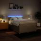 Preview: Boxspringbett mit Matratze Creme 160x200 cm Stoff