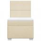 Preview: Boxspringbett mit Matratze Creme 80x200 cm Stoff