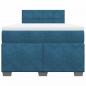 Preview: Boxspringbett mit Matratze Blau 120x190 cm Samt
