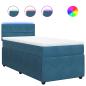 Preview: Boxspringbett mit Matratze Blau 100x200 cm Samt