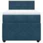 Preview: Boxspringbett mit Matratze Blau 100x200 cm Samt