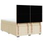 Preview: Boxspringbett mit Matratze Creme 160x200 cm Stoff