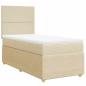 Preview: Boxspringbett mit Matratze Creme 80x200 cm Stoff