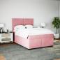 Preview: Boxspringbett mit Matratze Rosa 140x200 cm Samt