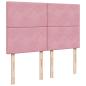 Preview: Boxspringbett mit Matratze Rosa 140x200 cm Samt