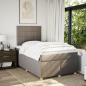 Preview: Boxspringbett mit Matratze Taupe 120x190 cm Stoff