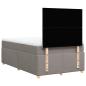 Preview: Boxspringbett mit Matratze Taupe 120x190 cm Stoff