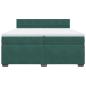 Preview: Boxspringbett mit Matratze Dunkelgrün 200x200 cm Samt