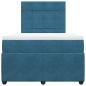 Preview: Boxspringbett mit Matratze Blau 120x200 cm Samt