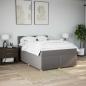 Preview: Boxspringbett mit Matratze Taupe 140x190 cm Stoff