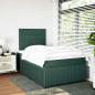 Preview: Boxspringbett mit Matratze Dunkelgrün 120x190 cm Samt