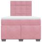 Preview: Boxspringbett mit Matratze Rosa 120x190 cm Samt