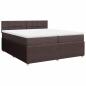 Preview: Boxspringbett mit Matratze Dunkelbraun 200x200 cm Stoff
