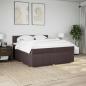 Preview: Boxspringbett mit Matratze Dunkelbraun 200x200 cm Stoff