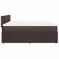 Preview: Boxspringbett mit Matratze Dunkelbraun 200x200 cm Stoff