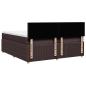 Preview: Boxspringbett mit Matratze Dunkelbraun 200x200 cm Stoff