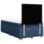 Preview: Boxspringbett mit Matratze Blau 120x190 cm Stoff