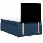 Preview: Boxspringbett mit Matratze Blau 120x200 cm Stoff