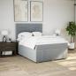 Preview: Boxspringbett mit Matratze Hellgrau 140x190 cm Stoff