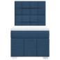Preview: Boxspringbett mit Matratze Blau 100x200 cm Stoff