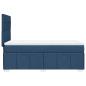 Preview: Boxspringbett mit Matratze Blau 100x200 cm Stoff