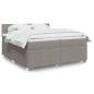 Preview: ARDEBO.de - Boxspringbett mit Matratze Taupe 200x200 cm Stoff