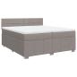 Preview: Boxspringbett mit Matratze Taupe 200x200 cm Stoff