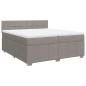 Preview: Boxspringbett mit Matratze Taupe 200x200 cm Stoff