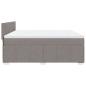 Preview: Boxspringbett mit Matratze Taupe 200x200 cm Stoff