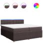 Preview: Boxspringbett mit Matratze Dunkelbraun 200x200 cm Stoff