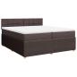 Preview: Boxspringbett mit Matratze Dunkelbraun 200x200 cm Stoff