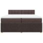 Preview: Boxspringbett mit Matratze Dunkelbraun 200x200 cm Stoff
