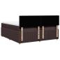 Preview: Boxspringbett mit Matratze Dunkelbraun 200x200 cm Stoff