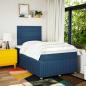 Preview: Boxspringbett mit Matratze Blau 120x190 cm Stoff